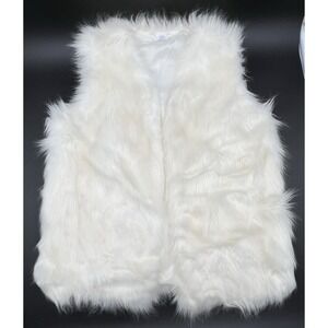 Time And Tru Women's Faux Fur Vest Cream Size‎ L